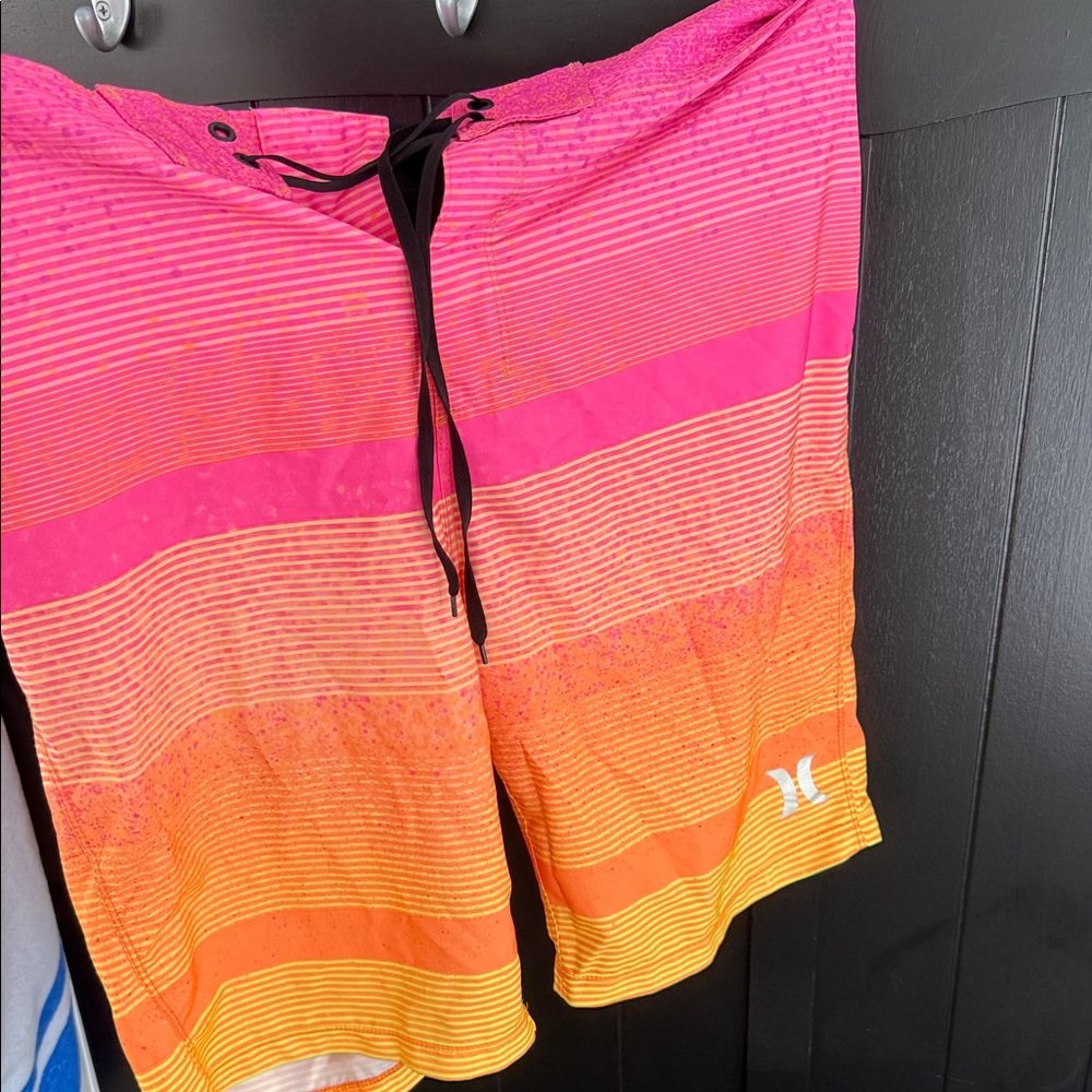 Hurley Pink and Orange Men's Shorts